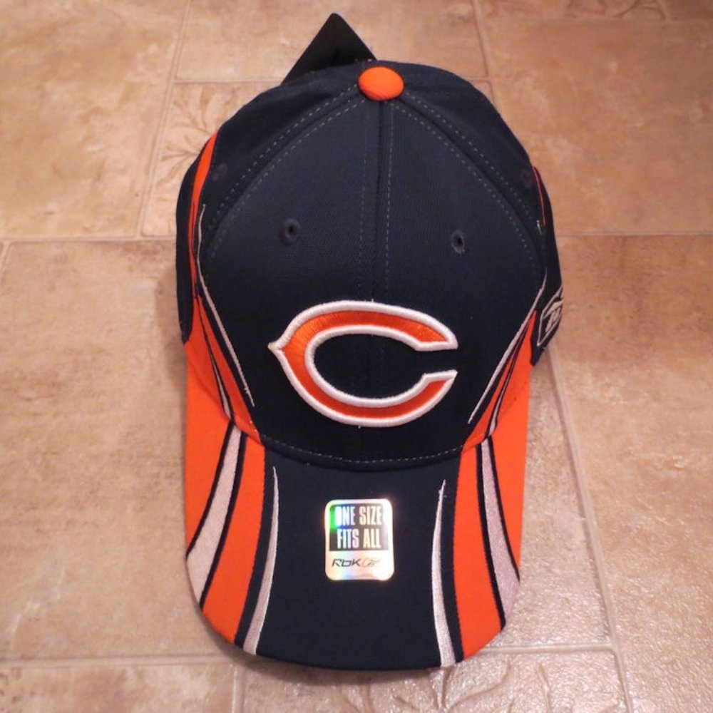 NFL Chicago Bears Orange, Navy Blue, and White Baseball Cap Hat w/Logo TC58Z 145 - Picture 1 of 1